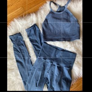 Free People Blue Seamless Set